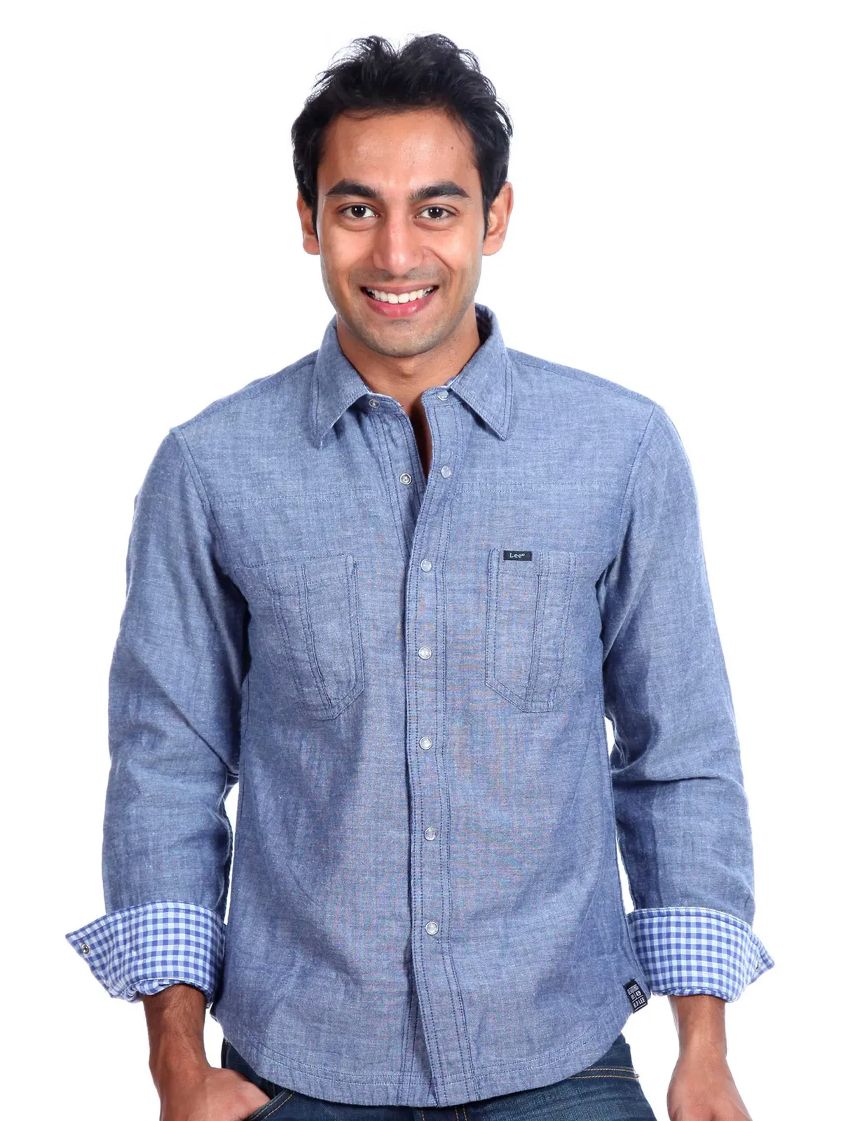 Lee Men Reversible Blue Shirt