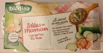 Blédina IDEES DE MAMAN BOLS 2x200g Courgettes Riz Veau Dès 12 mois