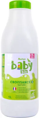 Auchan Baby Bio Lait de croissance 3 Nature de 10 mois à 3 ans