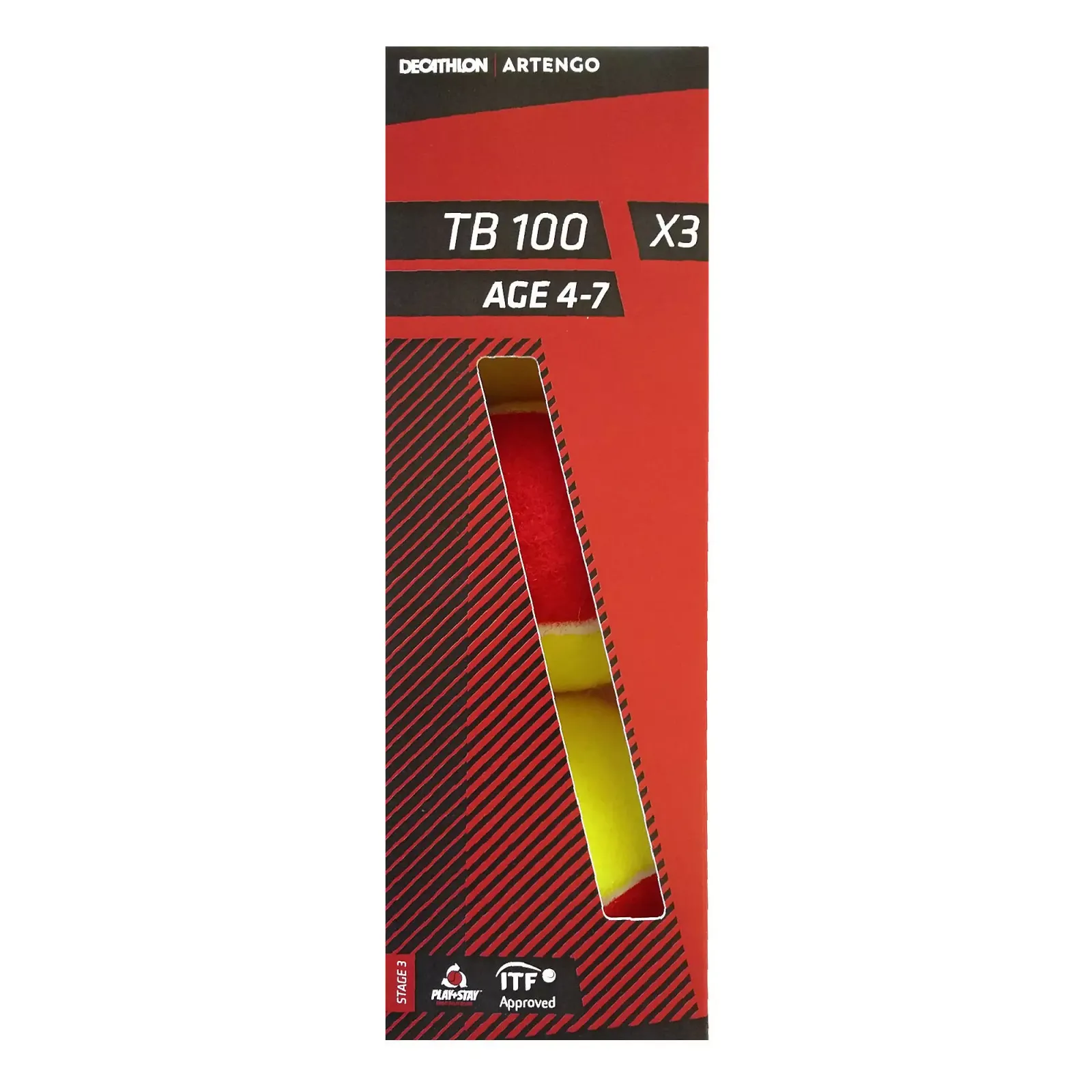 Мячи для большого тенниса Artengo TB100 * 3